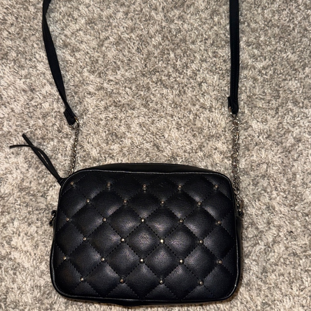 Rebecca Minkoff Faux Leather Mini Studded Camera Bag Crossbody